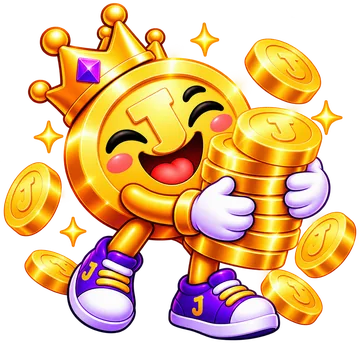 CoinJeeto — Mascot coin stack