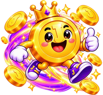 CoinJeeto — Mascot running swirl 2