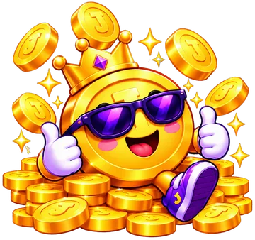 CoinJeeto — Mascot sunglasses coin pile